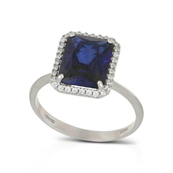 Anello con pietra blue