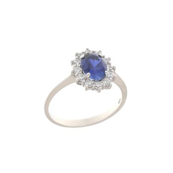 Anello con pietra blue