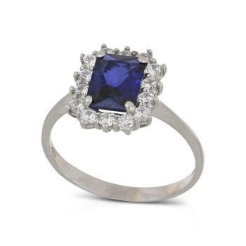 Anello con pietra blue
