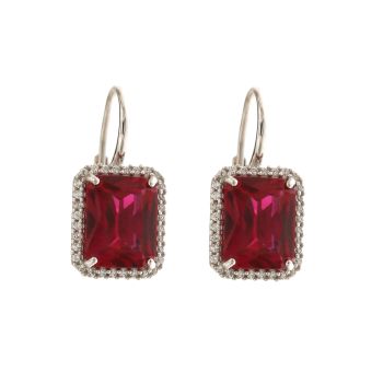 Orecchini con pietra rossa