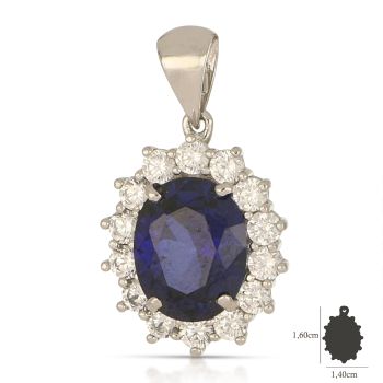 Pendente con pietra blue