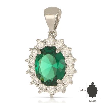 Pendente con pietra verde