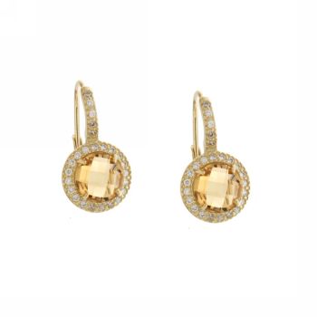 Yellow gem earrings