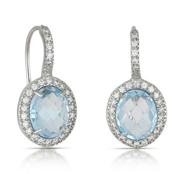 Orecchini con pietra azzurra