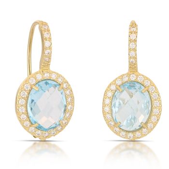 Orecchini con pietra azzurra
