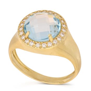 Anello con pietra azzurra mis2