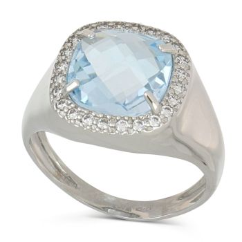 Anello con pietra azzurra mis2