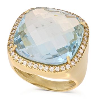 Anello con pietra azzurra mis4