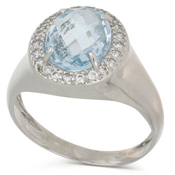 Anello con pietra azzurra mis2