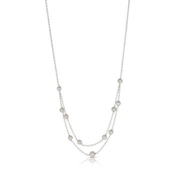 Girocollo martellato bianco