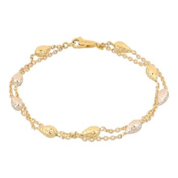 Bracciale martellato bicolore