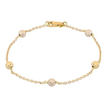 Bracciale martellato bicolore