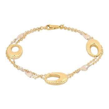 Bracciale martellato bicolore