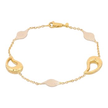 Bracciale martellato bicolore