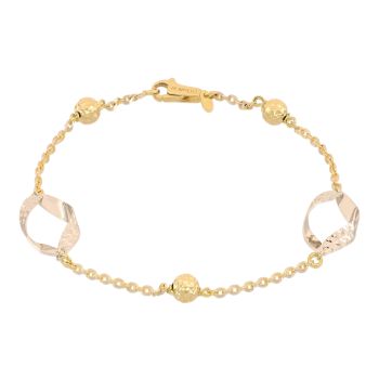 Bracciale martellato bicolore