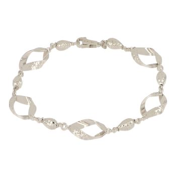 Bracciale martellato bianco