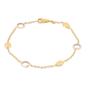 Bracciale martellato bicolore