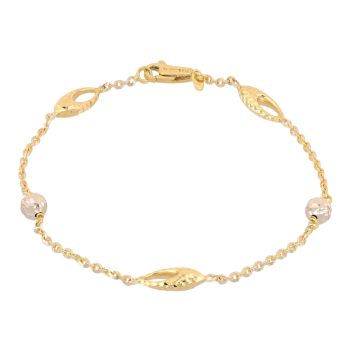 Bracciale martellato bicolore