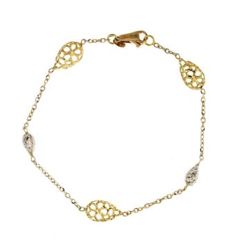 Bracciale martellato bianco