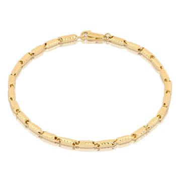 Bracciale martellato giallo