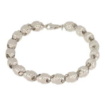 Bracciale martellato bianco