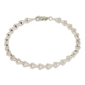 Bracciale martellato bianco
