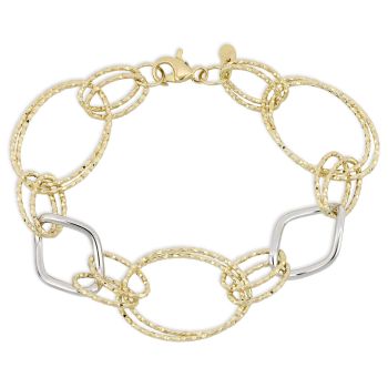 Hollow stamped chain bracelet
