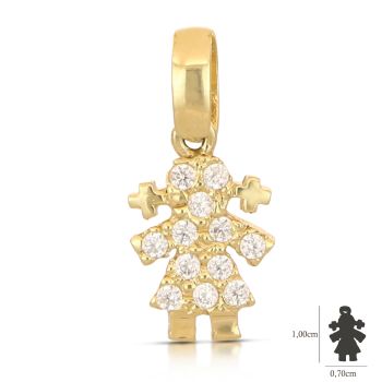 Pendente giallo bimba mis.1