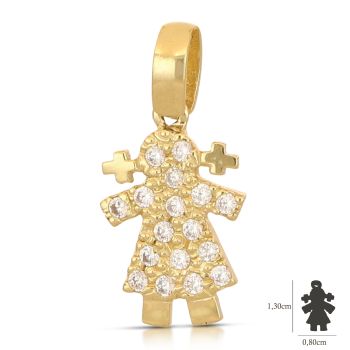 Pendente giallo bimba mis.2