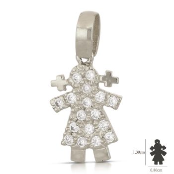 Pendente bianco bimba mis.2