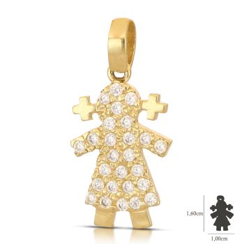 Pendente giallo bimba mis.3
