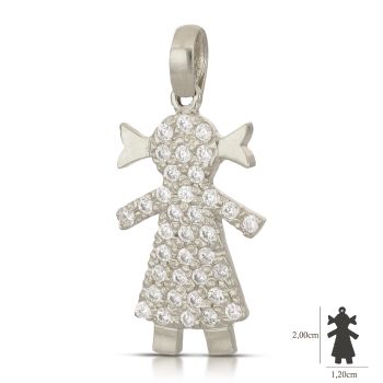 Pendente bianco bimba mis.4