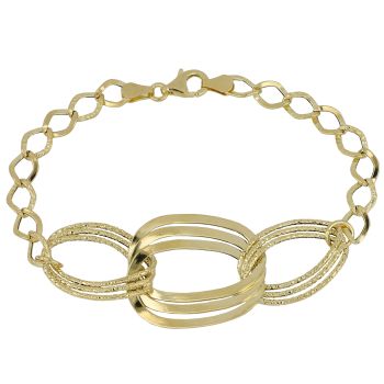 Hollow cable chain bracelet