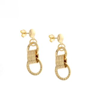 Double link drop earrings