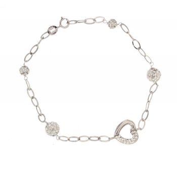 Bracciale con zirconi e resina