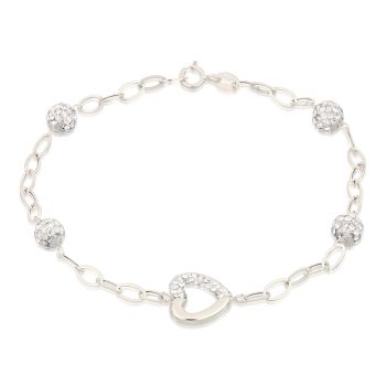 Resin and zircon bead bracelet
