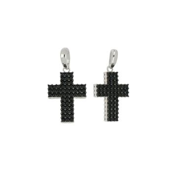 Cross with black zircons