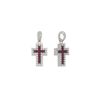 Cross with colored zircons