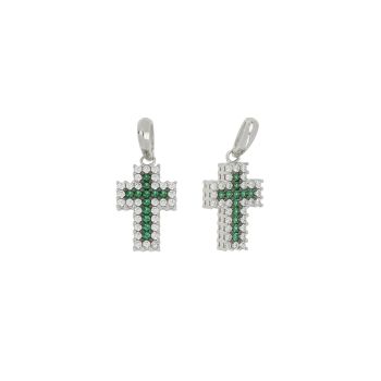 Cross with colored zircons