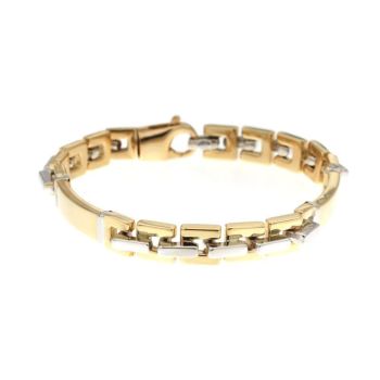 Plain bar and link squared bracelet