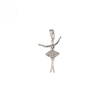 Ballet dancer shaped pendant