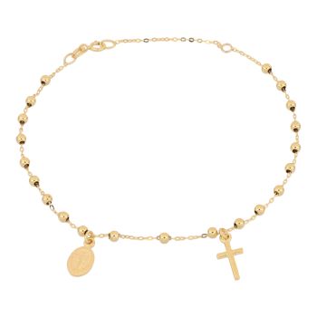 Bracciale rosario lucido giallo