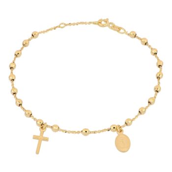 Bracciale rosario sfaccettato giallo