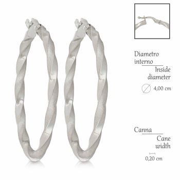 Twisted hollow stamped cane hoops