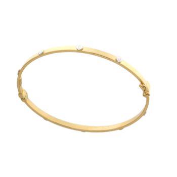 Hollow cane bangle bracelet