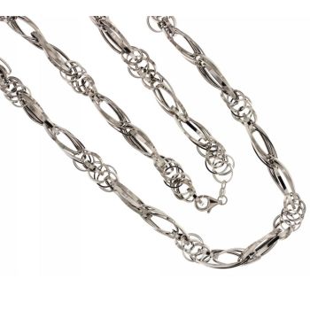Long hollow stamped chain