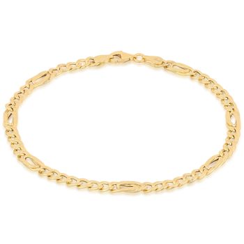 Bracciale giallo maglie alternate