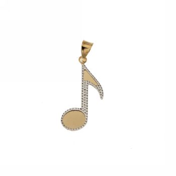 Musical note shaped pendant