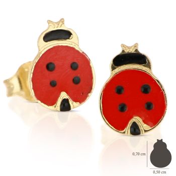 Orecchini a forma di coccinella