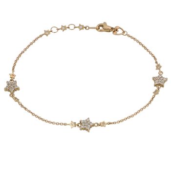 Rolo' chain star bracelet